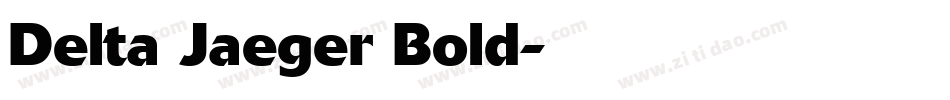 Delta Jaeger Bold字体转换